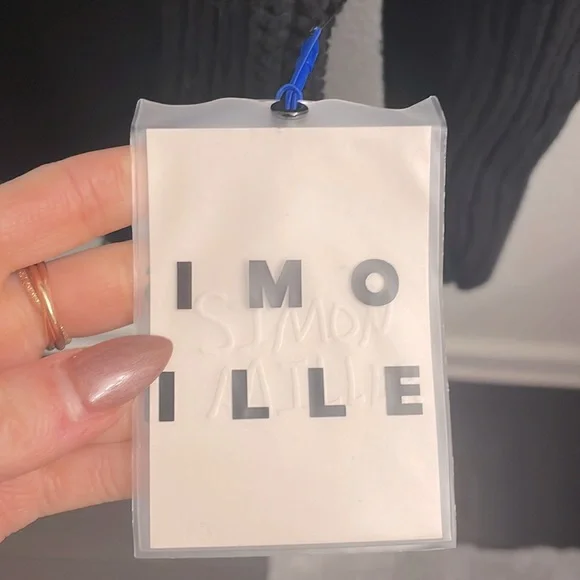 Simon Miller Kree Distressed Sweater Dress In Black - Picture 5 of 7